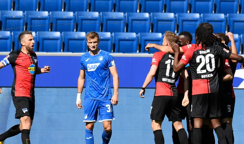 Jugador del Hoffenheim rompió el protocolo en la Bubdesliga. | FOTO: ESPN