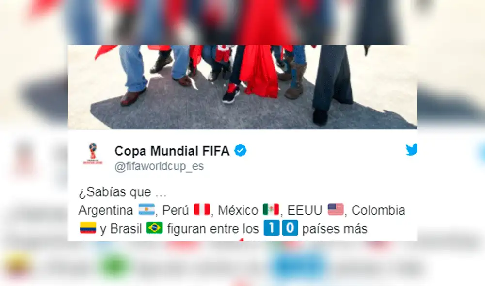 Twitter: FIFA incluye a Perú en inesperado 'Top 10' [FOTO]