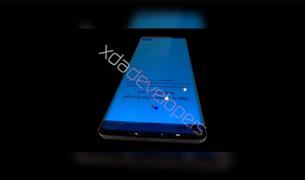 Parte frontal del Motorola Edge. Parte frontal del Motorola Edge.