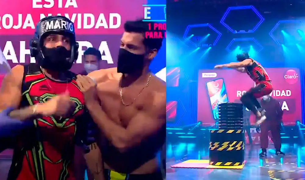 Mario Irivarren sufrió una luxación en el hombro izquiero, por lo que fue atendido por los paramédicos y su compañero Patricio Parodi. Foto: captura EEG Mario Irivarren sufrió una luxación en el hombro izquiero, por lo que fue atendido por los paramédicos y su compañero Patricio Parodi. Foto: captura EEG