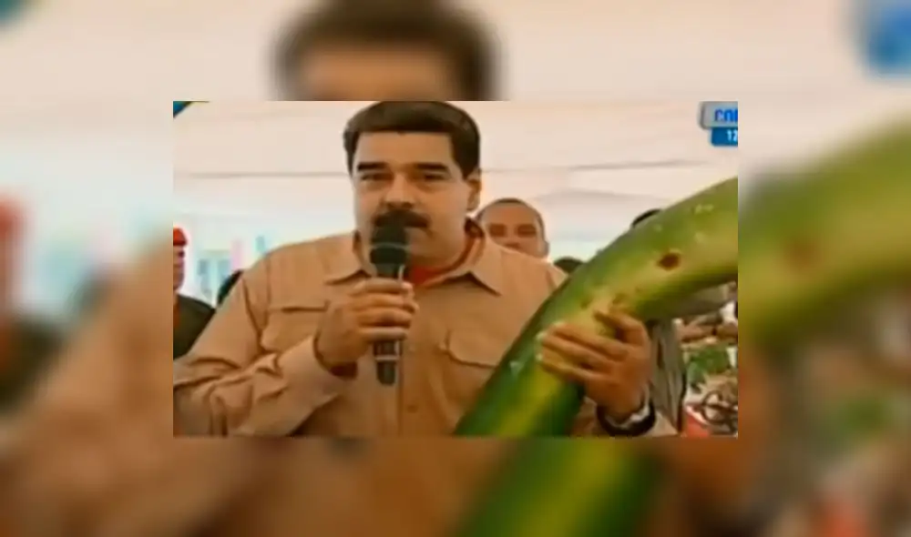 Nicolás Maduro ofrece pepino gigante a PPK para que “reflexione” y pida perdón | VIDEO