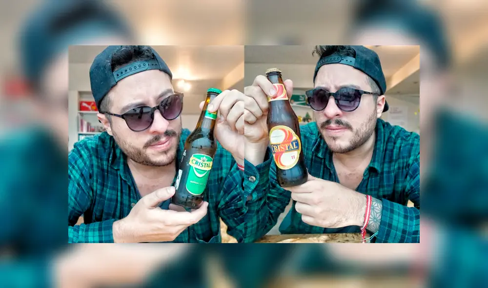 Video es viral en YouTube. El resultado del curioso experimento que comparó la cerveza Cristal peruana y chilena sorprendió a más de uno en las redes sociales. Foto: Captura.