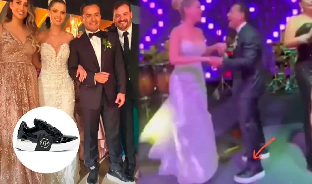 Richard Acuña: el precio de los zapatos que usó en su boda con Bruella Horna. Foto: composición LR/Instagram/Instarándula