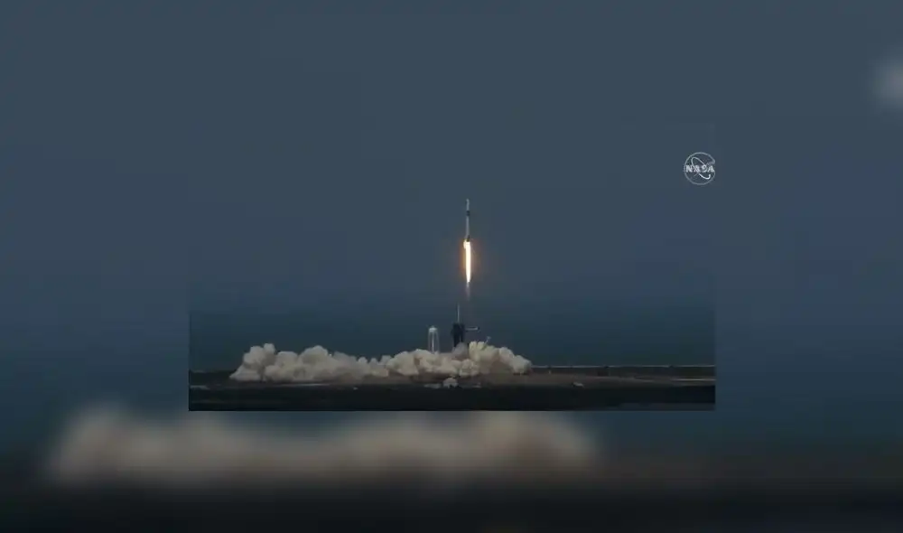 El transbordador Crew Dragon despegó desde Florida con rumbo a la ISS. Foto: NASA