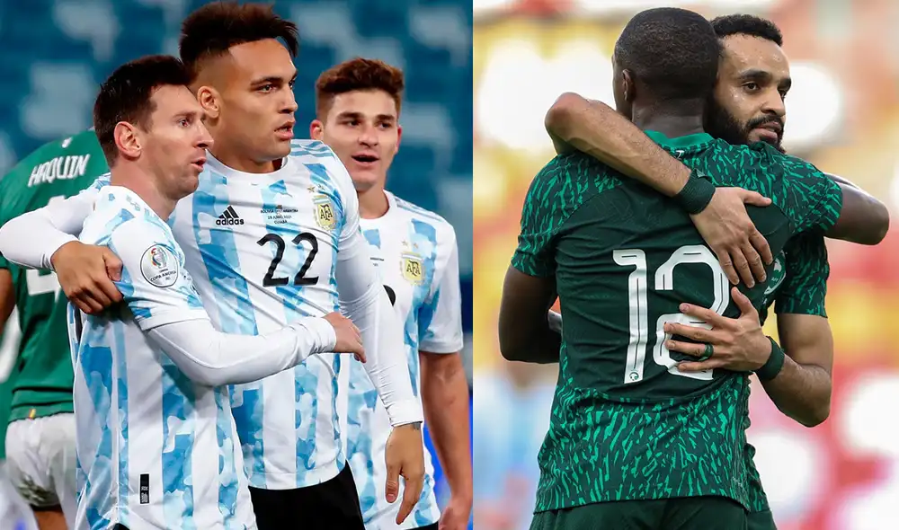 Argentina y Arabia Saudita se enfrentarán por primera vez en un Mundial. Foto: composición EFE/AFP Argentina y Arabia Saudita se enfrentarán por primera vez en un Mundial. Foto: composición EFE/AFP