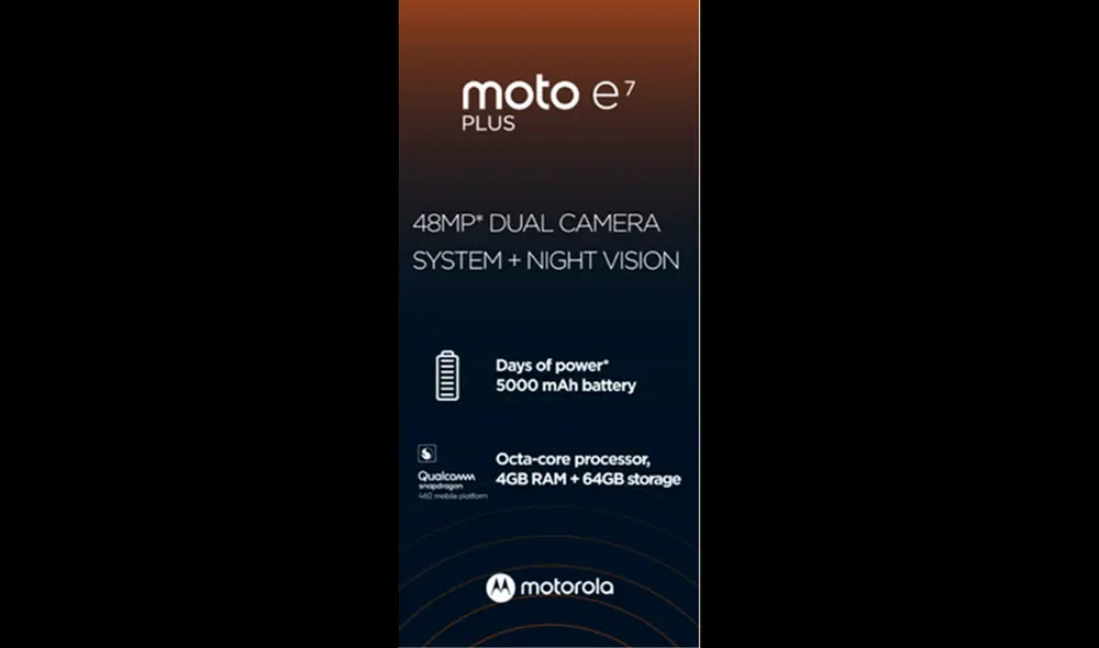 Imagen de marketing del Moto E7 Plus. | Foto: Evan Blass