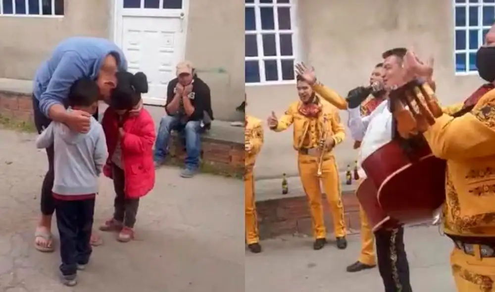 El niño colombiano se dirigió a los Mariachis Ases del Palenque para negociar una serenata para su madre. Foto: Captura/ FM
