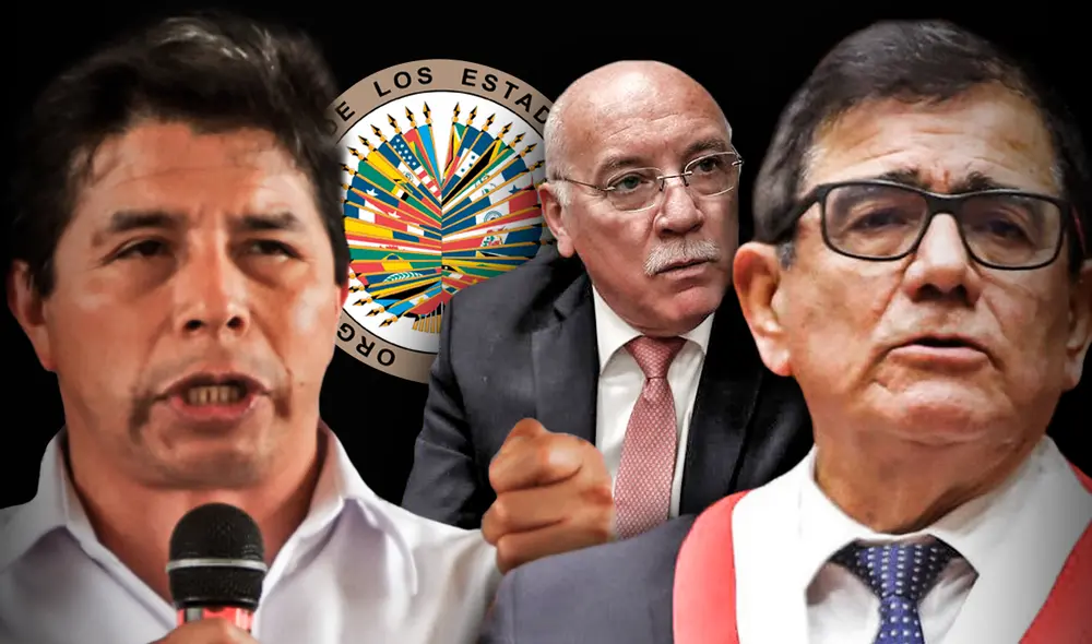 Pedro Castillo, José Williams, Eladio Loizaga, vocero del Grupo de Alto Nivel de la OEA. Foto: composición de Fabrizio Oviedo/La República/Efe