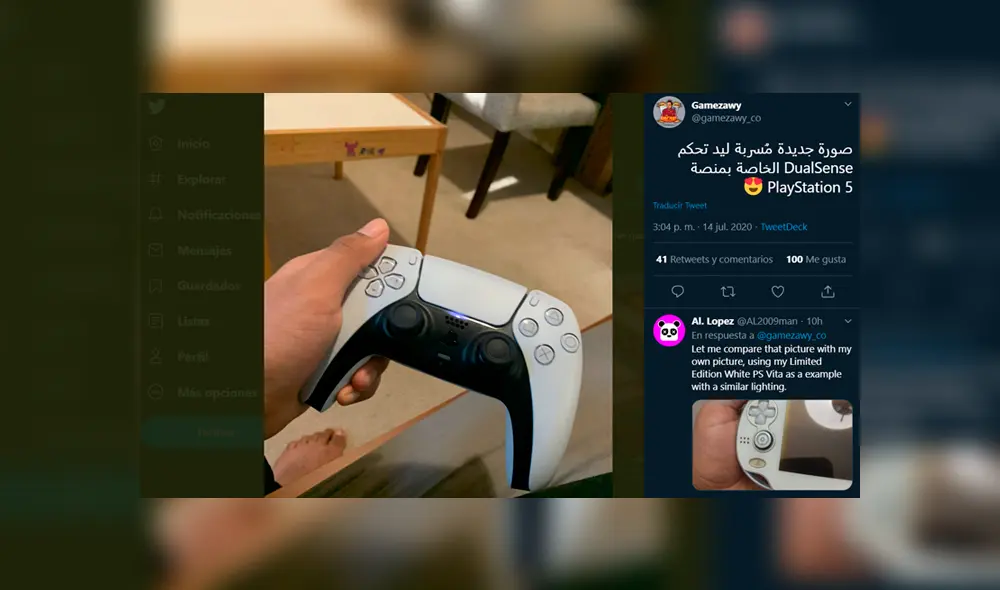 El mando de PS5 luce mucho más elegante en la palma de nuestras manos. Imagen: Sony/Twitter.