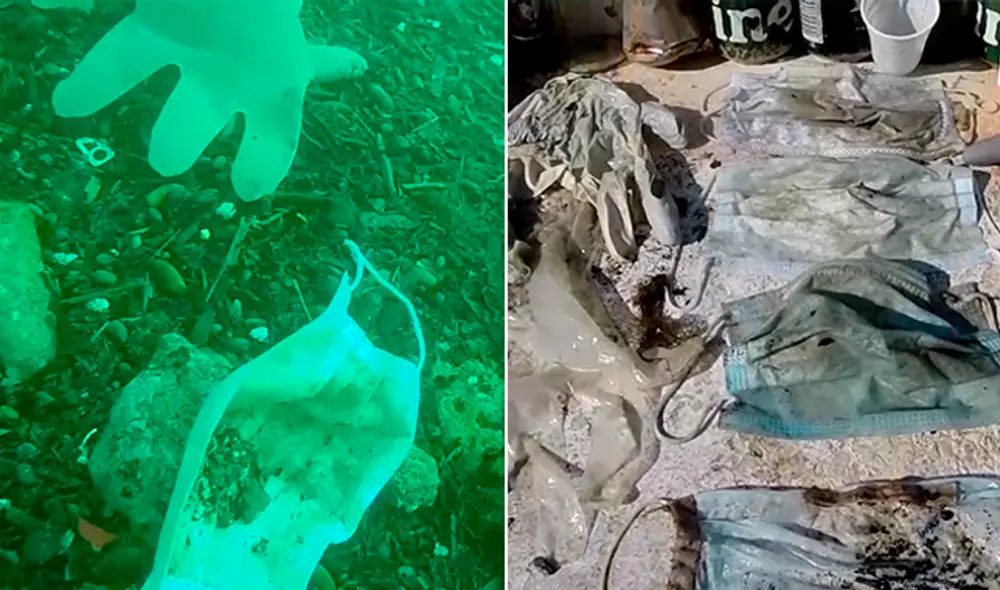 francia guantes mascarillas contaminacion ambiental