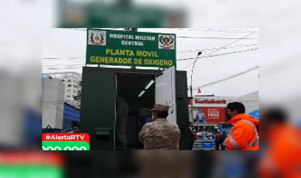 Planta móvil del Ejército Peruano llegó a San Miguel. Créditos: Captura RTV. Planta móvil del Ejército Peruano llegó a San Miguel. Créditos: Captura RTV.