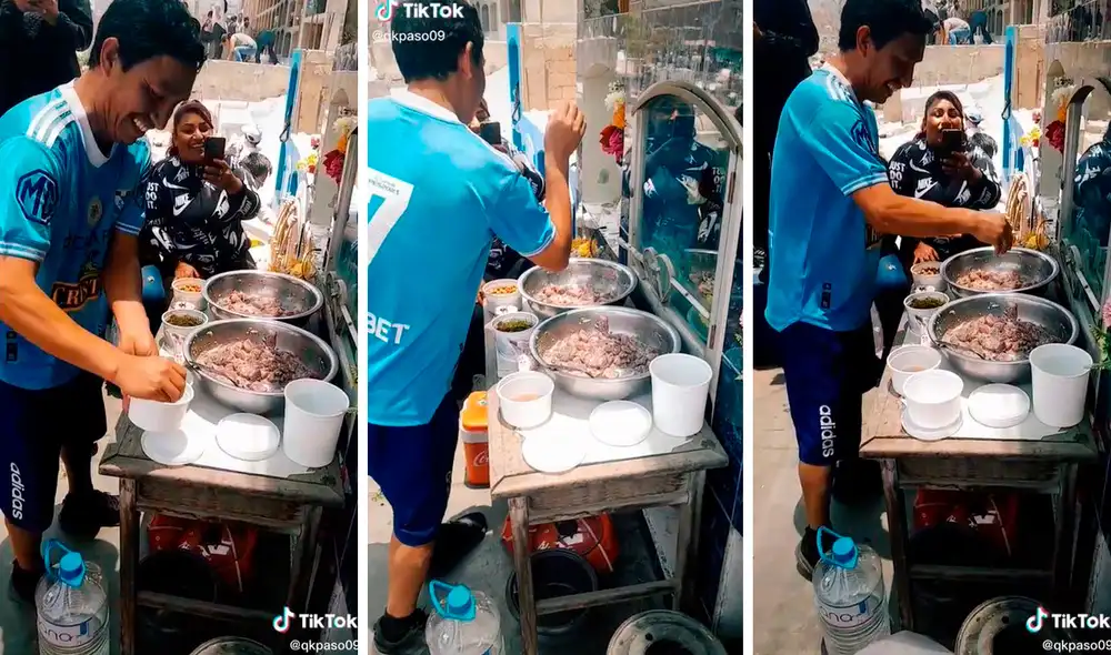 Sus familiares se sentaron a su alrededor para evitar interrumpirlo y hasta lo esperaron por varios minutos para probar su sazón. Foto: composición LR/TikTok/@qkpaso09 Sus familiares se sentaron a su alrededor para evitar interrumpirlo y hasta lo esperaron por varios minutos para probar su sazón. Foto: composición LR/TikTok/@qkpaso09