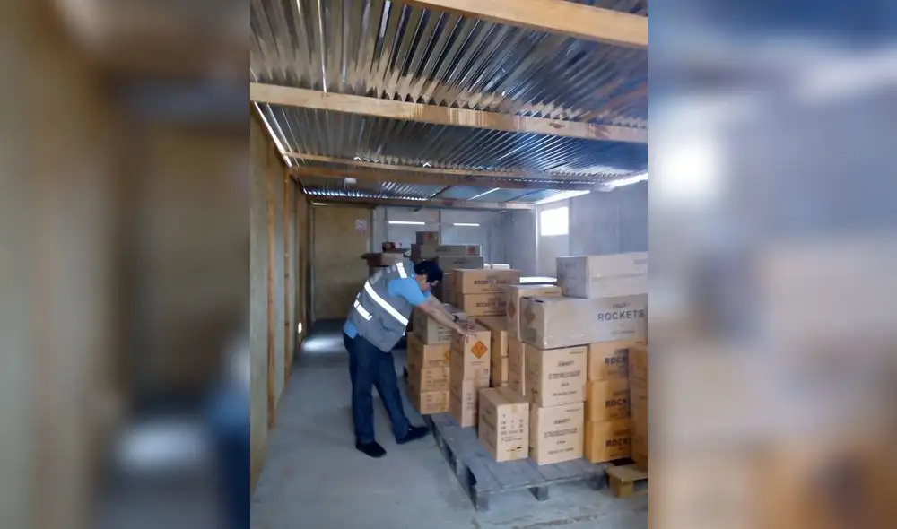 Sucamec incauta cuatro toneladas de pirotécnicos en feria ilegal Sucamec incauta cuatro toneladas de pirotécnicos en feria ilegal