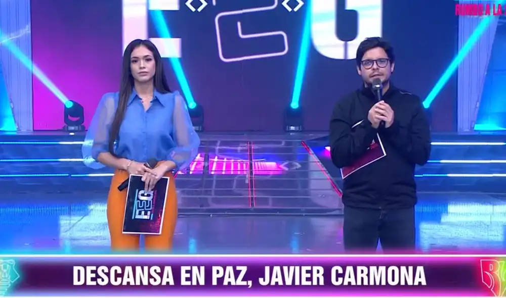 Jazmín Pinedo y Gian Piero Díaz dedican sentido mensaje a Javier Carmona en Esto es guerra. | Foto: Captura América TV
