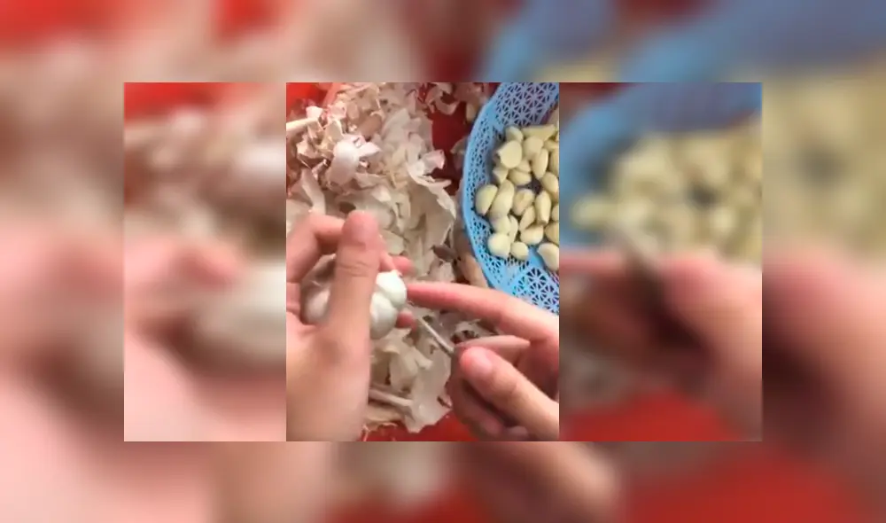 Facebook viral: joven enseña truco para pelar ajos en segundos y asombra a miles [VIDEO]