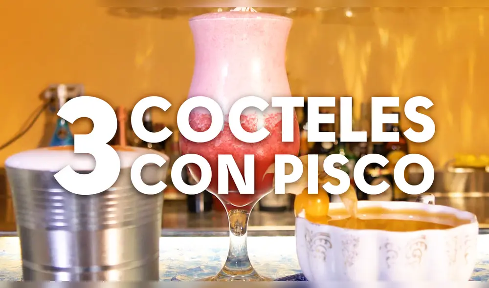 Cocteles con pisco del Bolívar. Buenazo