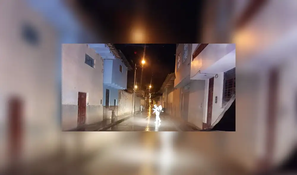 Santiago de Chuco: desinfectan zona donde se reportó primer caso de coronavirus Santiago de Chuco: desinfectan zona donde se reportó primer caso de coronavirus