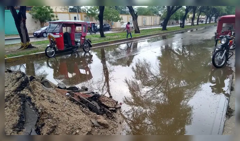 Piura: calles inundadas tras intensa lluvia de varias horas [FOTOS]