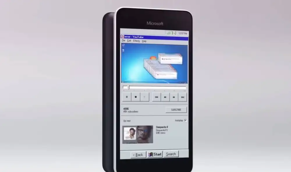 Windows 95 puede lucir anticuado para los estándares de hoy, pero un concepto que lo transforma en una OS de teléfono móvil te puede hacer cambiar de opinión. Foto: 4096/YouTube Windows 95 puede lucir anticuado para los estándares de hoy, pero un concepto que lo transforma en una OS de teléfono móvil te puede hacer cambiar de opinión. Foto: 4096/YouTube