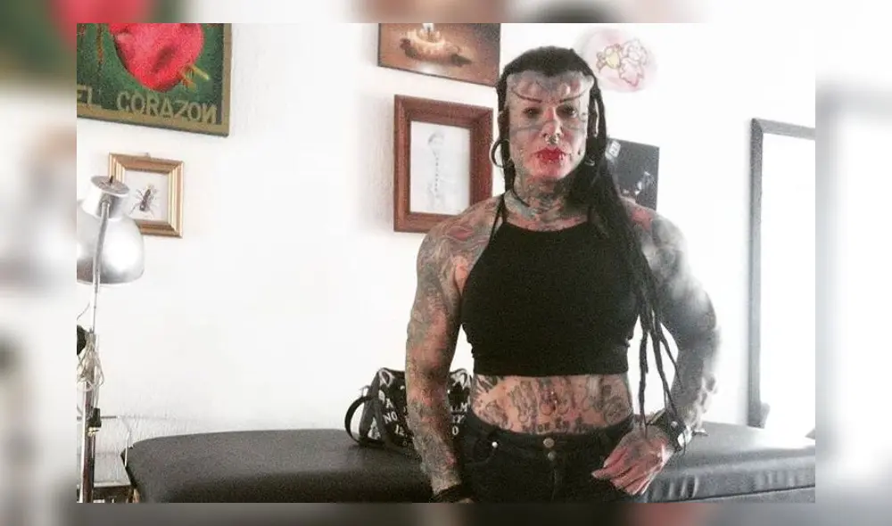 María José Cristerna, conocida por sus modificaciones corporales, también es la mujer más tatuada del mundo. Foto: Instagram.