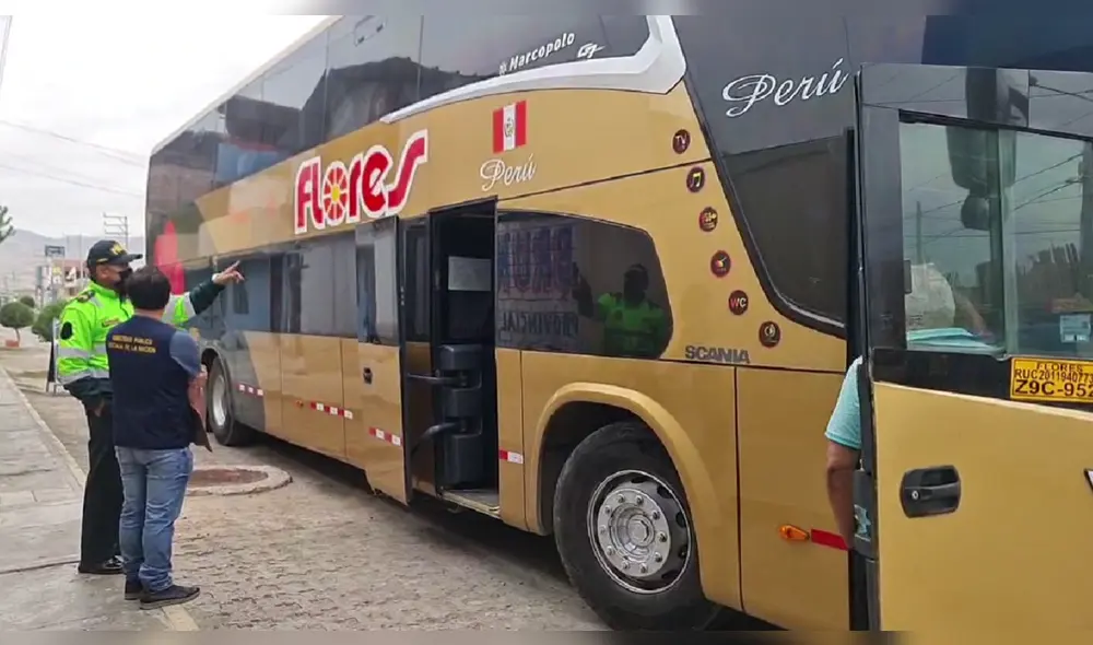 Trágico hecho ocurrió con el bus de empresa Flores Hermanos. Foto: Captura de video/Camana Go