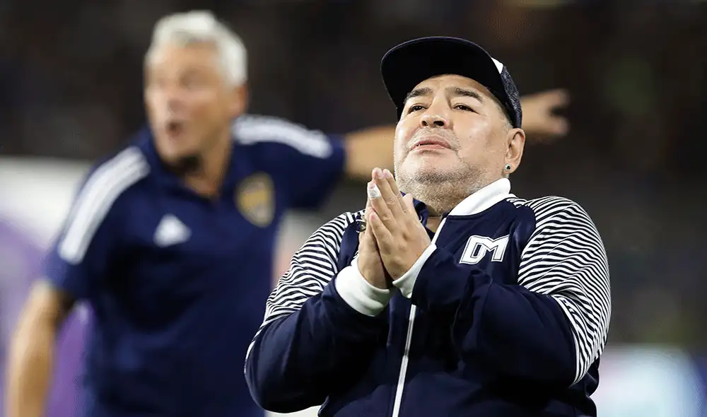 Maradona apoya la suspensión del fútbol argentino por el coronavirus. Foto: AFP Maradona apoya la suspensión del fútbol argentino por el coronavirus. Foto: AFP