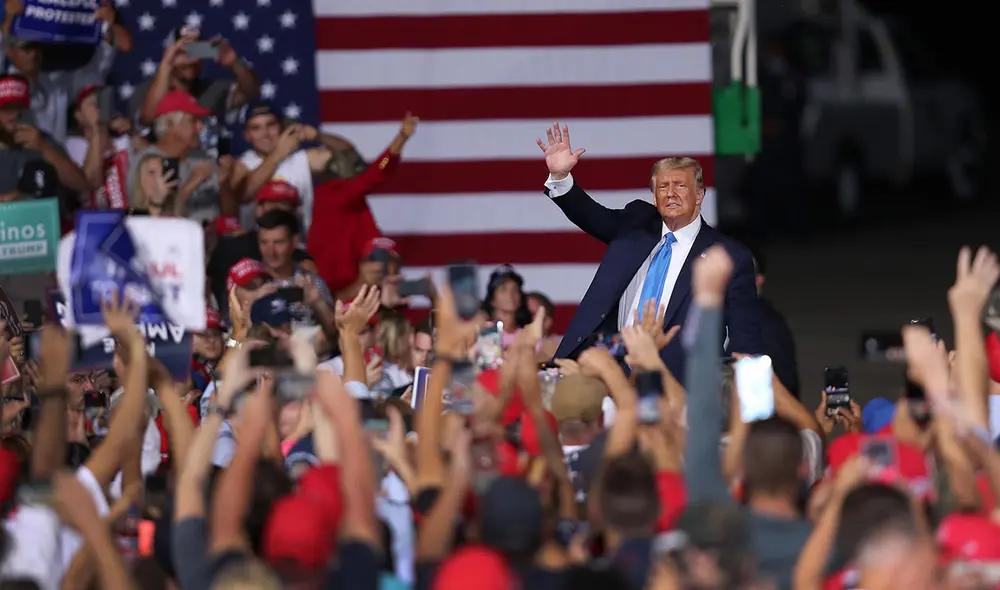 Presidente Donald Trump en acto proselitista: AFP