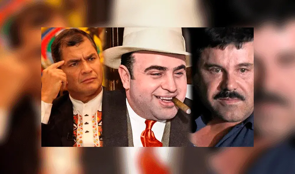 Rafael Correa asegura que lo persiguen como al Chapo Guzmán, Al Capone y Augusto Pinochet. Foto: Composición Rafael Correa asegura que lo persiguen como al Chapo Guzmán, Al Capone y Augusto Pinochet. Foto: Composición