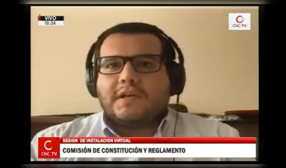 Congresista Franco Salinas de Acción Popular se opuso a que la paridad rija también para la dirigencia de los partidos políticos. Foto: Congreso.