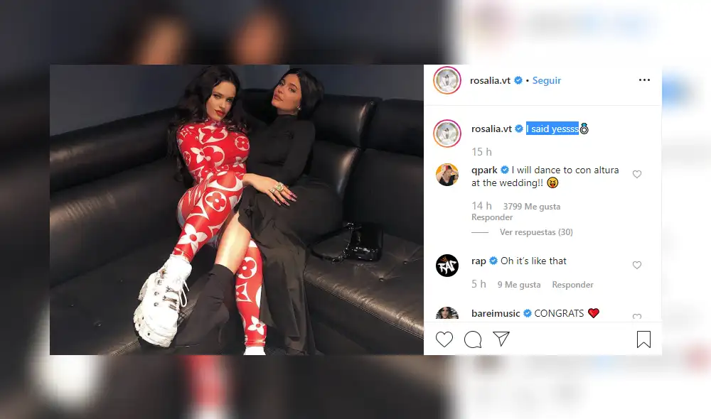 Kylie Jenner, Rosalía, Instagram Kylie Jenner, Rosalía, Instagram