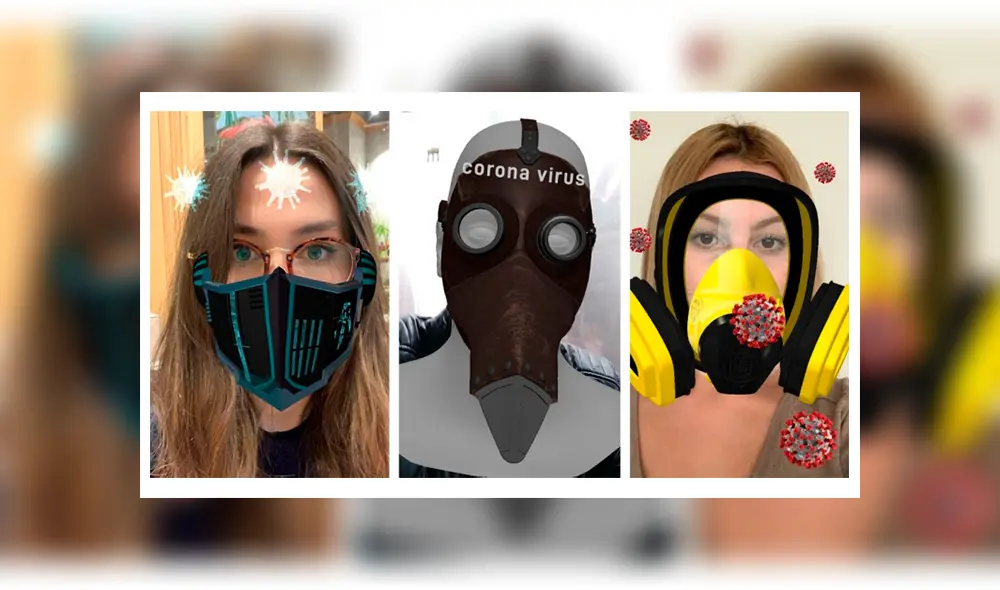 En los últimos días han aparecido en Instagram una variedad de filtros faciales relacionados con el coronavirus.