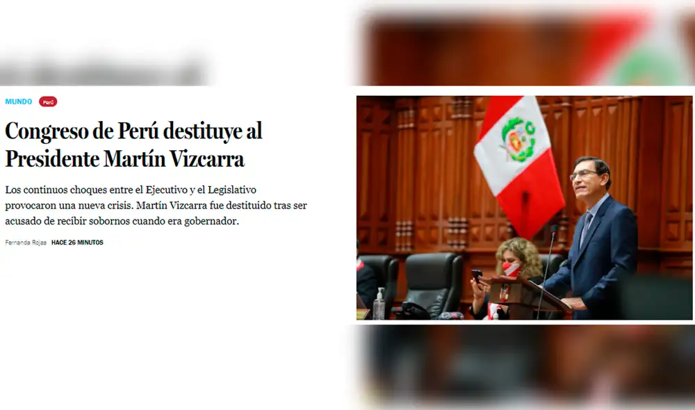 Información difundida por el portal La Tercera de Chile. Foto: captura web Información difundida por el portal La Tercera de Chile. Foto: captura web