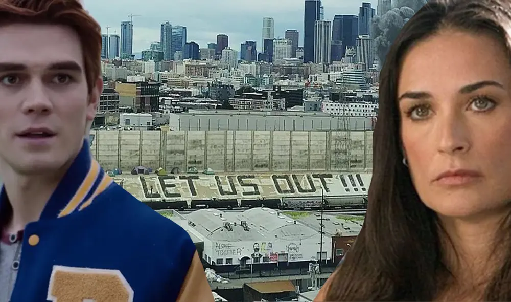 Demi Moore y KJ Apa son parte de Songbird, cinta inspirada en la pandemia. FOTO:STXFILMS/Composición