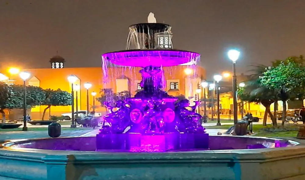 Piletas y monumentos lucirán los tradicionales colores del Señor de los Milagros. Foto: Municipalidad de Lima Piletas y monumentos lucirán los tradicionales colores del Señor de los Milagros. Foto: Municipalidad de Lima