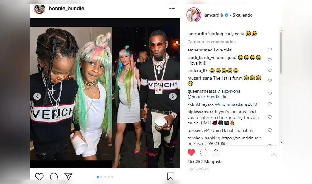 Cardi B se burla de sí misma con jocosos memes que publicó en Instagram
