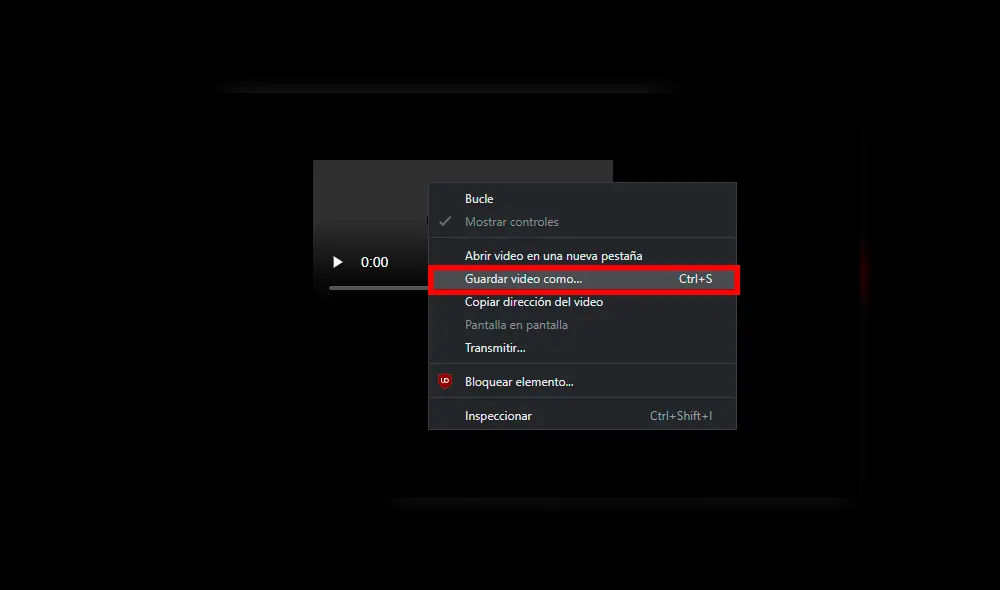 Pégalo en tu navegador y guarda el video con clic derecho. Imagen: captura.