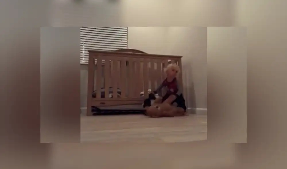 Padre coloca cámara en cuarto de su bebé y lo descubre en peligrosa hazaña [VIDEO] 