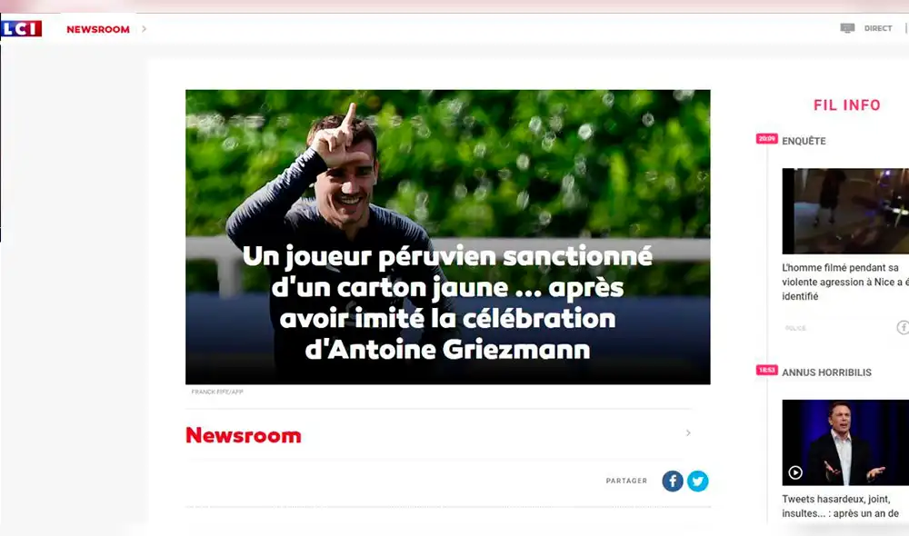 ¡Dio la vuelta al mundo! Celebración de Manzaneda a lo Griezmann fue noticia internacional 