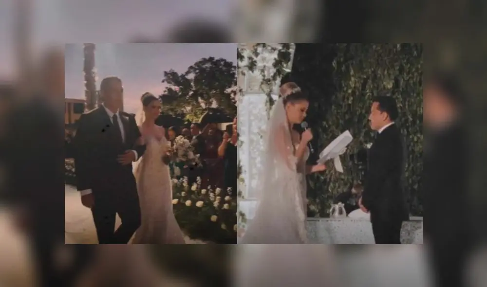 Matrimonio de Brunella Horna y Richard Acuña. Foto: TVO Lima