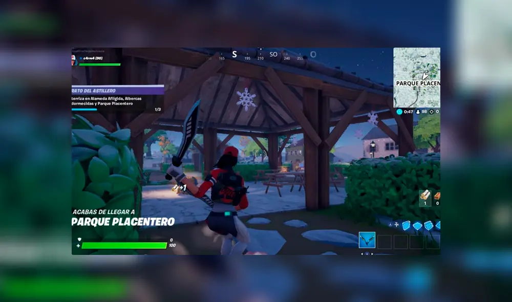 Destruye todos los adornos de copo de Nieve del Festival de Invierno en Fortnite.