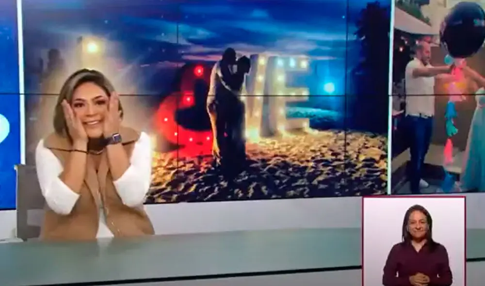 Desliza las imágenes para apreciar la emotiva reacción de la conductora al recibir la sorpresa de su novio. Foto: Captura de YouTube Desliza las imágenes para apreciar la emotiva reacción de la conductora al recibir la sorpresa de su novio. Foto: Captura de YouTube