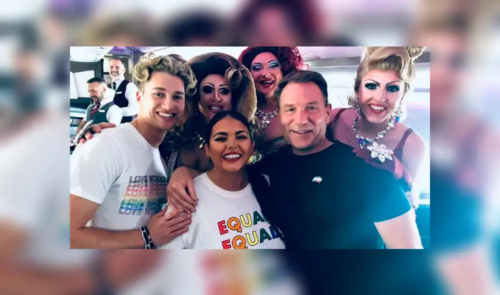 El vuelo conmemoraba los 50 años del levantamiento del movimiento gay en Nueva York. Foto: Twitter