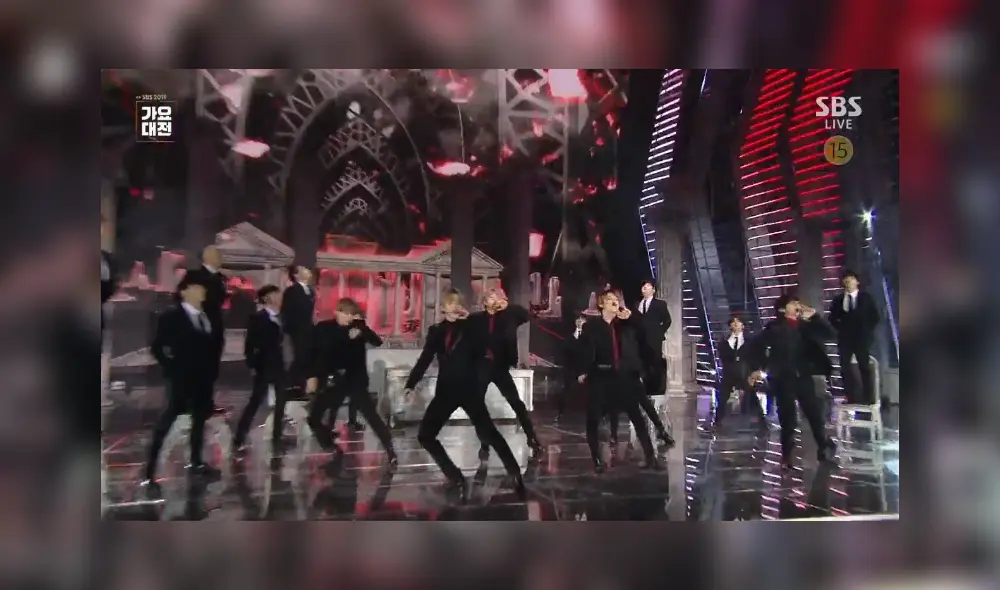 SBS Gayo Daejun 2019: BTS en la presentación de  Dionysus.
