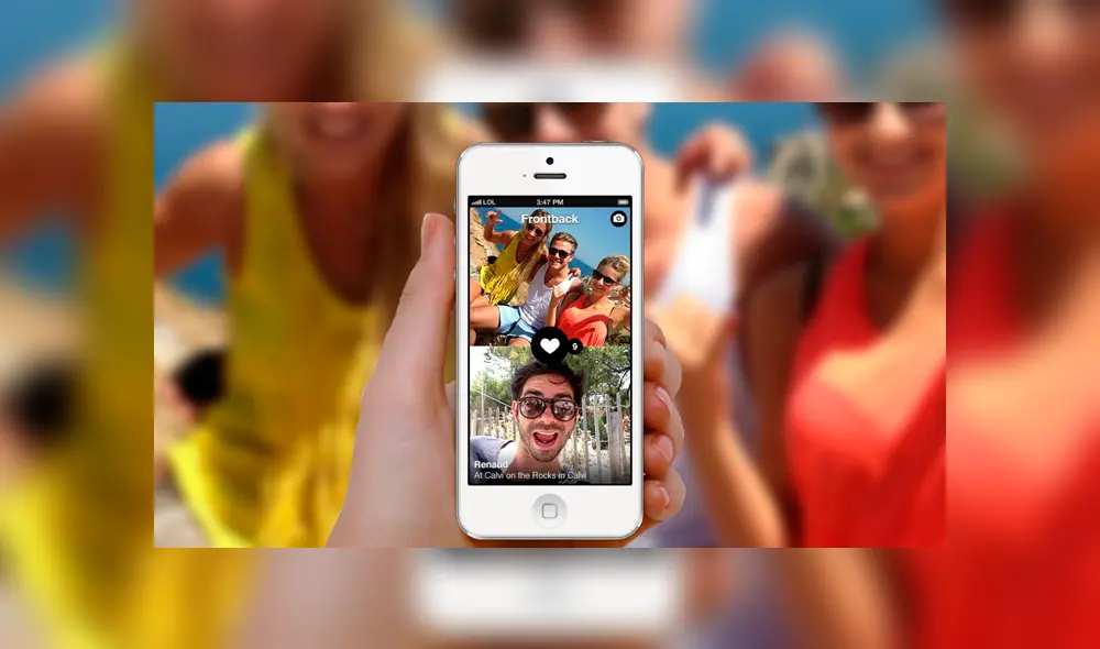 Esta app tiene una versión disponible para iPhone que cumple la misma función: usar ambas cámaras de tu smartphone. Foto: Frontback Camera.