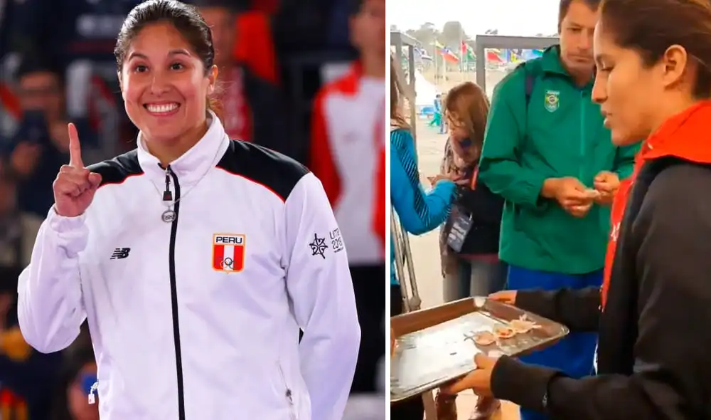 Alexandra Grande repartió ceviche a deportistas participantes en Juegos Panamericanos Lima 2019 tras ganar la medalla de oro.
