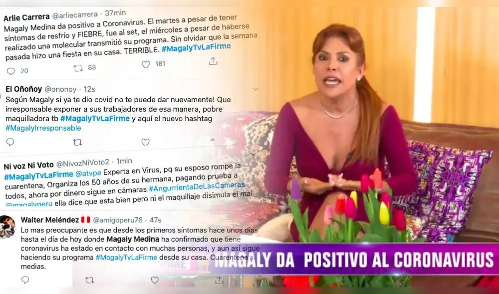 A pesar de su diagnóstico, los usuarios de la plataforma no le desearon una pronta recuperación. (Foto: Captura ATV / Twitter)