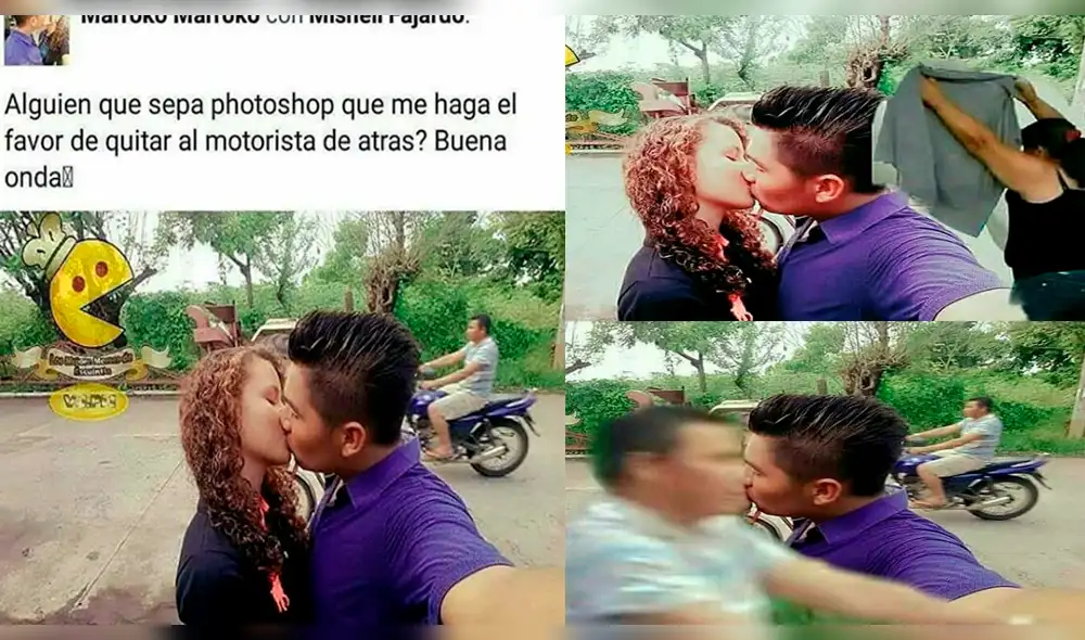 Facebook: Pidió eliminar a motorista y "troles" del Photoshop cumplen su deseo [FOTOS]