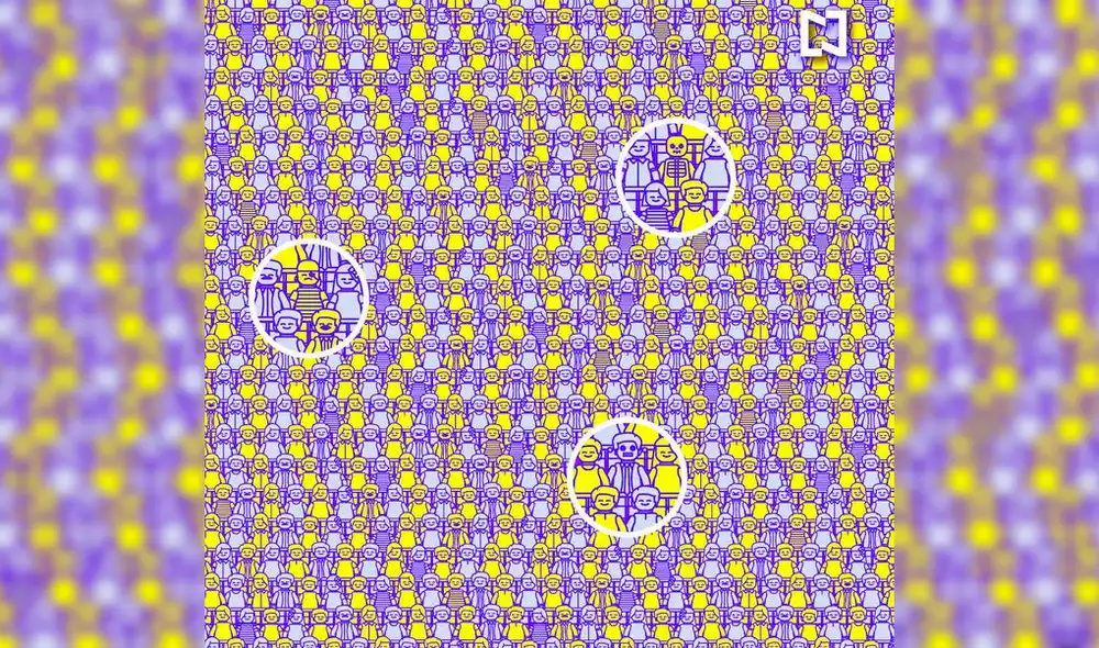 ¿Puedes encontrar a los tres personajes en esta imagen visual? Foto: Facebook/Televisa Noticias