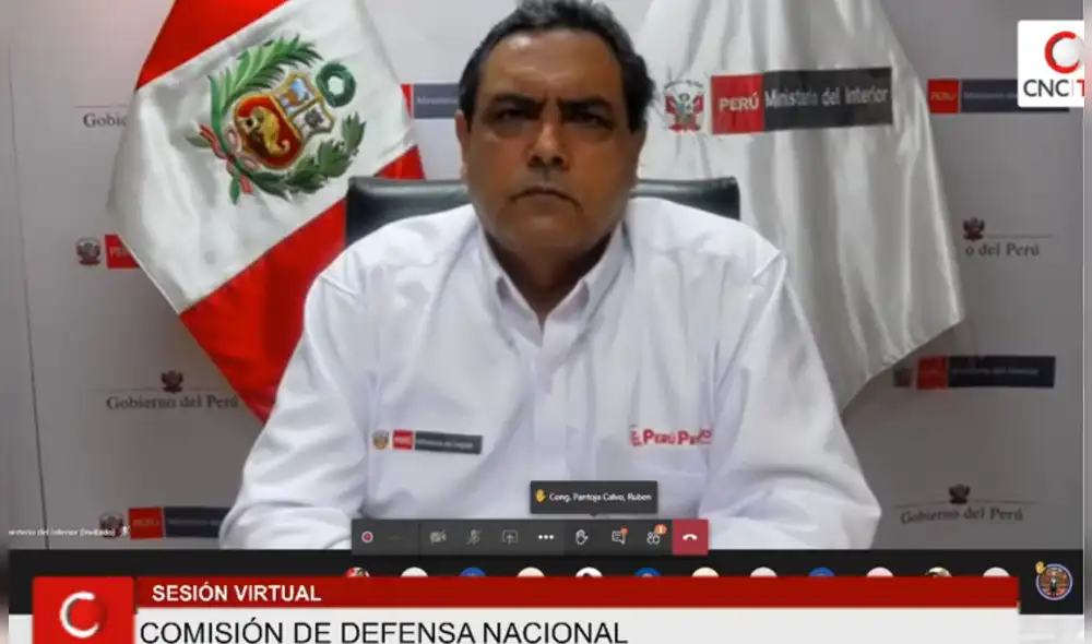 Ministro del Interio, Jorge Montoya. Foto: Captura Canal del Congreso Ministro del Interio, Jorge Montoya. Foto: Captura Canal del Congreso