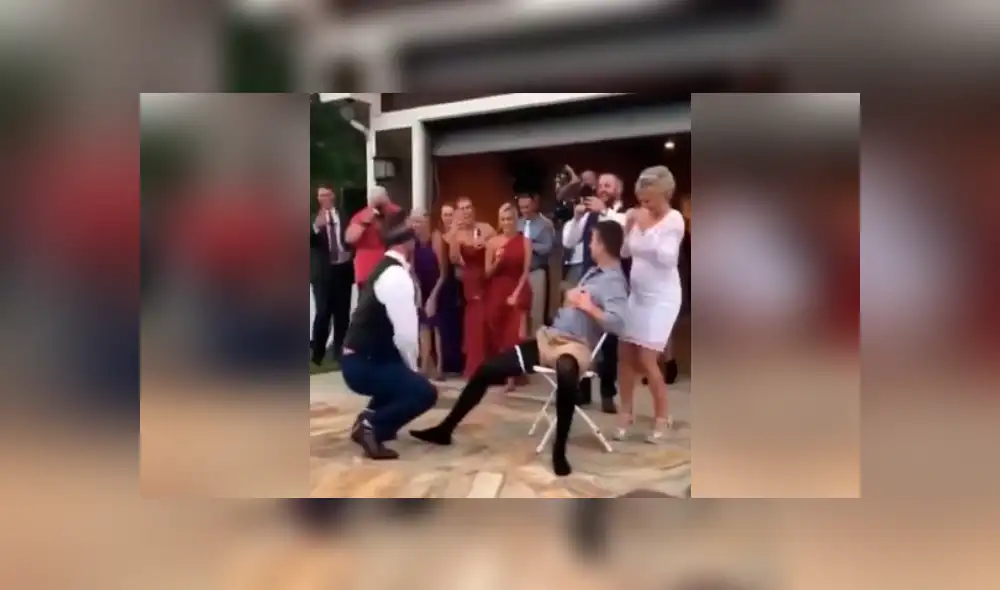 Facebook viral: Novio baila atrevido 'striptease' a su esposa, se quita la venda y queda horrorizado [VIDEO]